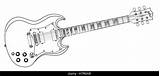 Coloring Epiphone sketch template