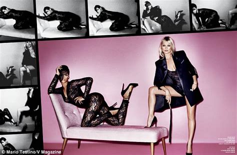 rihanna and kate moss take turns to strip naked as they