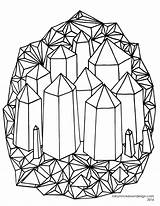Coloring Crystals Pages Crystal Printable Mandala Getdrawings April Visit Drawings 93kb sketch template