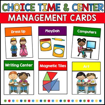 choice time  center management cards  editable nametags tpt