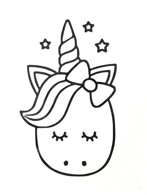 kawaii easy unicorn coloring pages select   printable coloring pages  cartoons