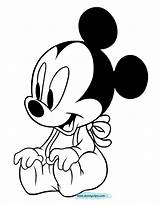 Baby Mickey Coloring Disney Pages Mouse Clip Babies Printable Cartoon Disneyclips sketch template