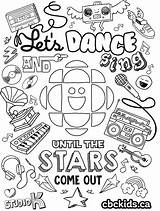 Colouring Pages Book Dance Sheet Sing Fun Cbc Activities Rainbows Truly Imagination Microphones Flying Mixed Even Shoes Bag Detail There sketch template