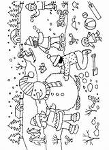 Coloring Pages Winter Kids Snow Man Color Christmas Visit Print sketch template