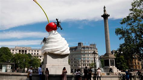 Ominous Whipped Cream Drone Art Comes To London’s Trafalgar Square