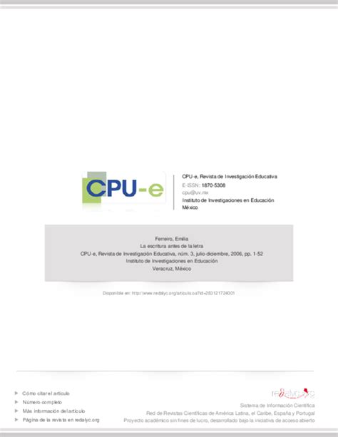 Pdf Cpu E Revista De Investigación Educativa Susana Escudero