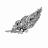 Feather Tribal Tattoo Drawing Henna Maori Tattoos Pena Drawings Designs Feder Tatuagem Stencil Silhouette Realistic Pencil Desenho Tatuagens Maorie Oberarm sketch template