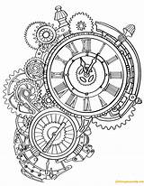 Steampunk Coloring Clock Pages Wall Drawing Adult Printable Adults Coloringgarden Gears Kids Color Coloringpagesonly Tattoo Colouring Drawings Gothic Getdrawings Sheets sketch template