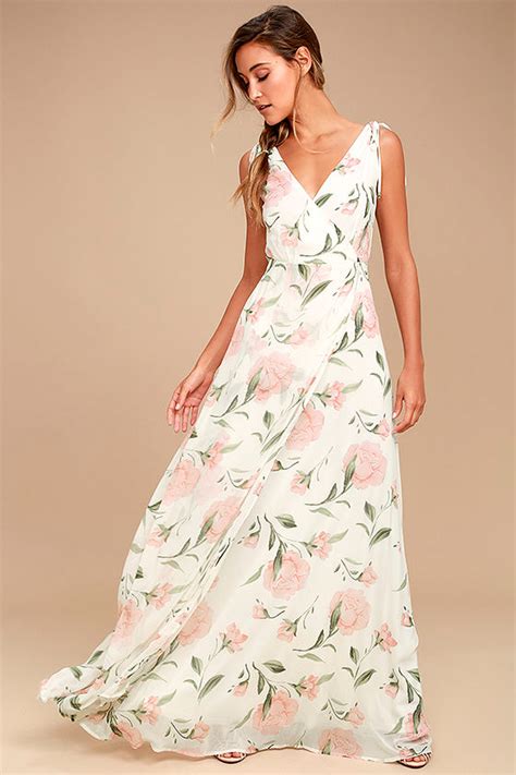 romantic possibilities white floral print maxi dress in 2020 printed