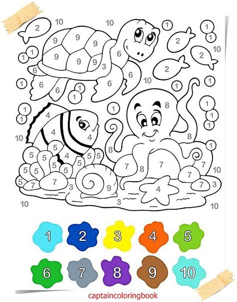coloring page color  number  coloring pages atividades de