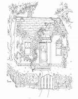 Coloring Pages Cottage Printable Color Adult Colouring Print Adults Structures Grown Ups Getcolorings Book Kids Sheets Getdrawings Choose Board sketch template