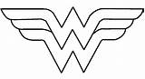 Wonder Woman Logo Coloring Wonderwoman Drawings sketch template