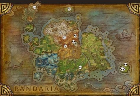 World Of Warcraft Pandaria World Bosses On A Map Quiz