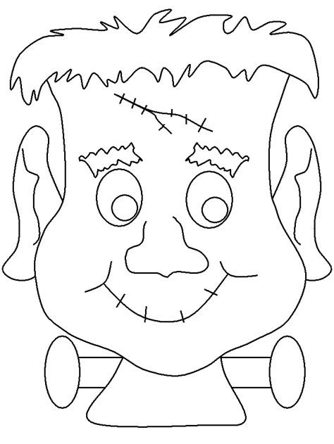 happy frankenstein halloween coloring pages  printable coloring