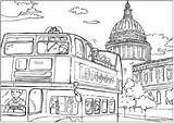 London Colouring Coloring Pages Seeing Sight Bus Sightseeing Printable Cathedral St Paul Sights Print Activityvillage Bridge Choose Board sketch template