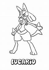 Lucario Fighting sketch template