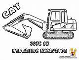 Coloring Pages Construction Cat Tractor Excavator Bobcat Truck Kids Sketchite Machines sketch template