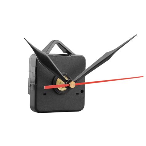 stille klok quartz uurwerk mechanisme zwart en rood handen diy vervanging deel repair kit tool