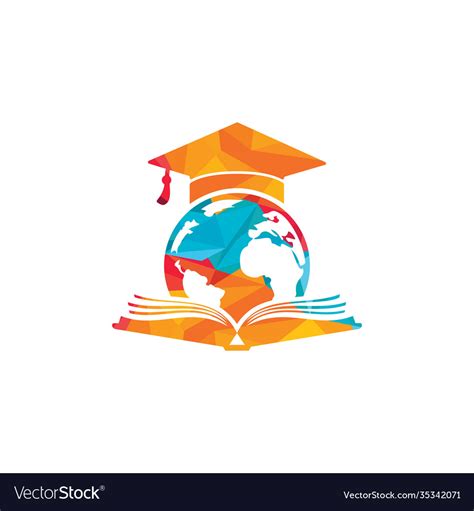 world education logo design royalty  vector image