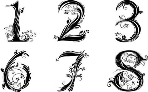 pretty number font tatoos pinterest number fonts fonts  number