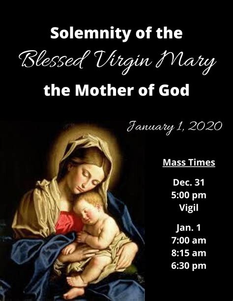 Solemnity Of The Blessed Virgin Mary 5 Holy Spirit Fremont