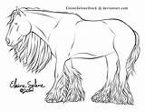 Gypsy Coloring Horse Pages Vanner Draft Wagon Caravan Template sketch template