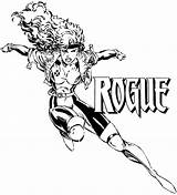 Rogue Xmen Superhero Tudodesenhos Sketchite sketch template