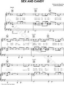 maroon 5 sex and candy sheet music in a major