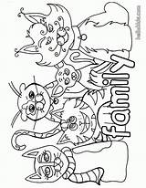 Coloring Family Pages Colouring Cat Animal Printable Print Clipart Happy Color Guy Getcolorings sketch template