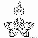 Diwali Coloring Pages Drawings Flower Candle Lights1 Online Family Clipart Designs Popular sketch template