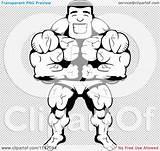 Body Clipart Leaning Flexing Builder Forward Outlined Coloring Cartoon Vector Transparent Illustration Cory Thoman Background sketch template