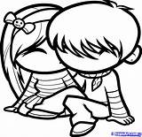 Easy Emo Drawing Couple Getdrawings sketch template