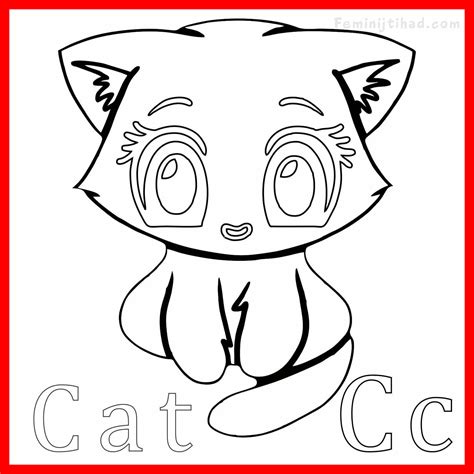 cute cat coloring pages  getdrawings