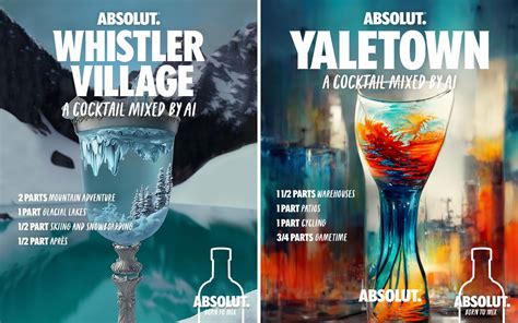 absolut vodka  turning vancouver neighbourhoods  ai cocktails