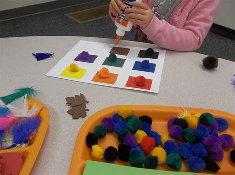 preschool color craft activity students identify colors sort  color