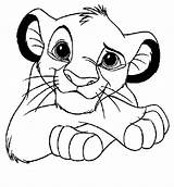Simba Lion Roi sketch template