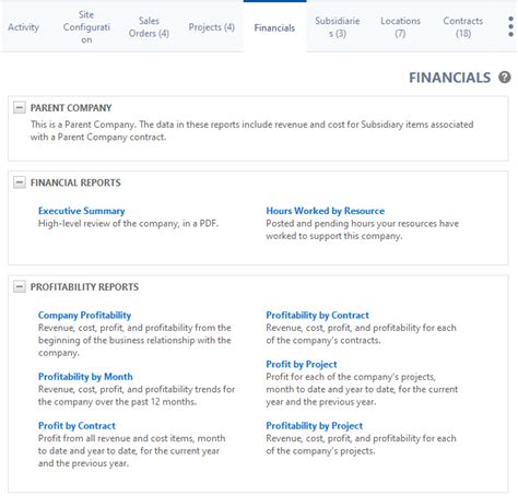 financial reports   organization page