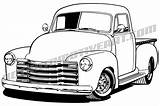 Chevy Truck Pickup Clipart Vintage 1948 Trucks Vector Old Coloring Pages Ford Cars Dodge Clip Drawings Hot Car Side Pencil sketch template