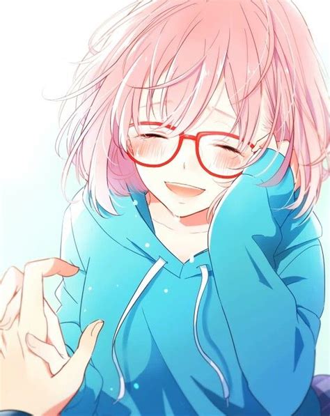 Pink Hair Anime Girl With Glasses