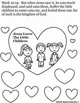 Coloring Jesus Children Little Loves Clipart Library Pages sketch template