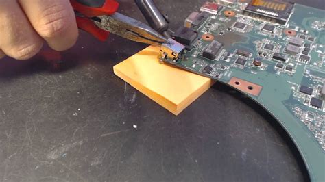 asus  laptop power jack repair broken socket input