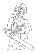 Vader Darth Coloring Pages Print Lego Kids sketch template