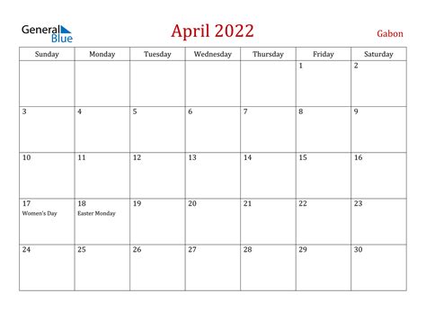 april  printable calendar  holidays word   printable