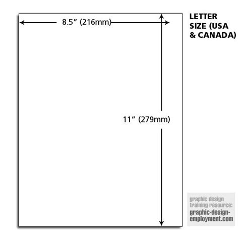 letter paper dimensions