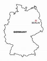 Germany Coloring Map Pages Sketch Printable Landmarks Template Books Learn Print Popular sketch template