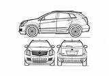 Cadillac Srx sketch template