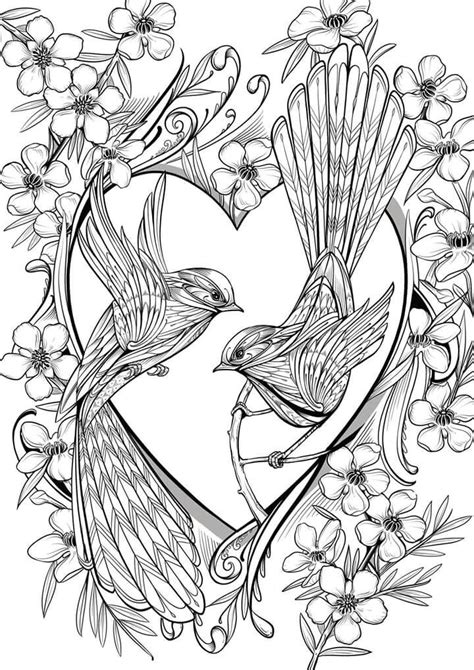 coloring pages love birds  getcoloringscom  printable