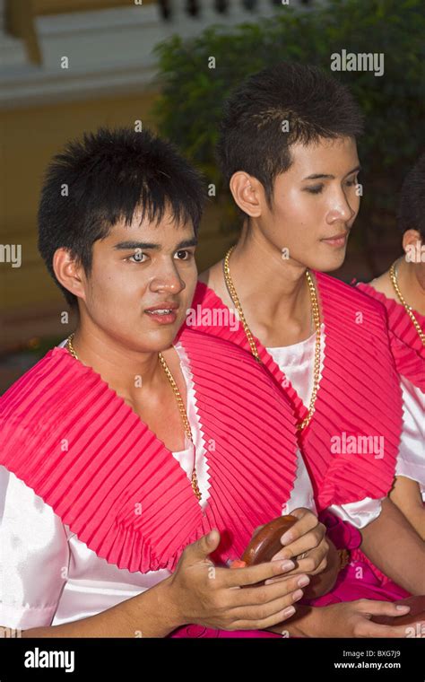young thai men  traditional costume  thailand tourism authority golden jubilee grand