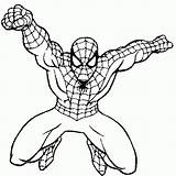 Spiderman Coloring Pages Printable Drawing Superheroes sketch template
