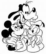 Coloring Pages Mickey Mouse Goofy Supercoloring Disney Donald Printable Kids sketch template